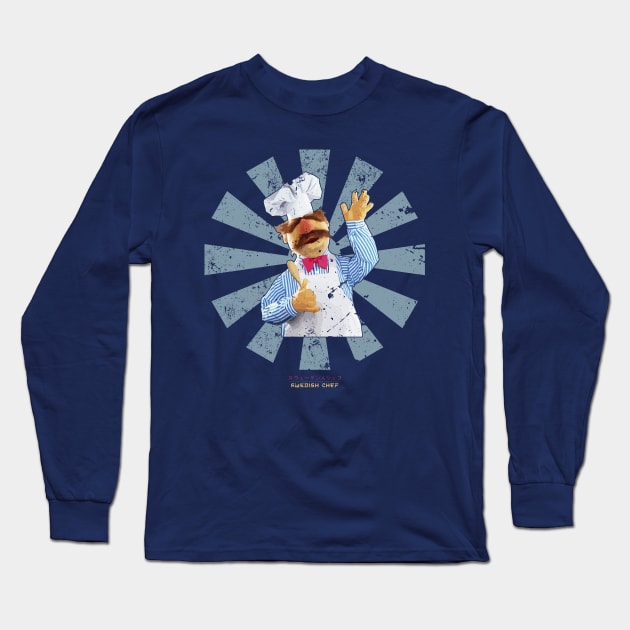 Swedish Chef Retro Japanese Muppets Long Sleeve T-Shirt by Nova5